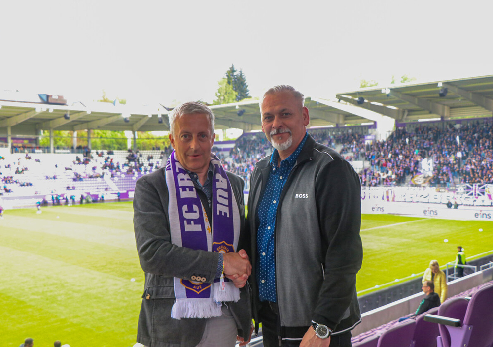 Mediengruppe Erzgebirge bleibt auch 2023/24 Sponsor des FC Erzgebirge Aue und des EHV